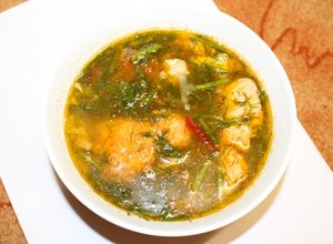 Hình của món Canh chua cá hồi.