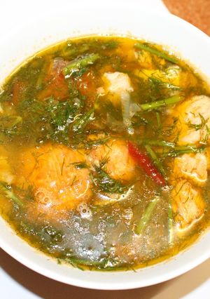 Hình của món Canh chua cá hồi.
