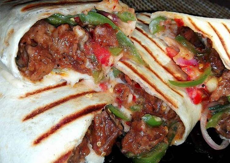 Grilled beef wraps
