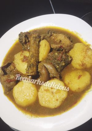 A picture of Pepper soup with potatoes.