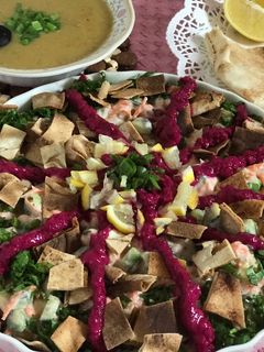 صورة لوصفة فته حمص صحيه ودايت