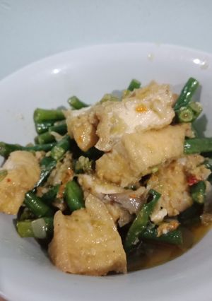 Foto resep Tumis kacang panjang & tahu