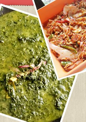 Foto resep Sayur Daun Ubi Tumbuk & Sambel Teri Kecombrang