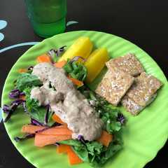 Pecel Sehat & Tempe Bakar (Menu JSR) রেসিপির প্রধান ছবি