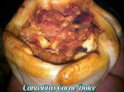 Una foto de relleno para empanada con bacon