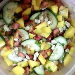 A picture of Mango Cucumber Salad.