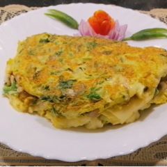A picture of Chicken 🐓 Tikka Cheese 🧀 Omelette 🍳Recipe 😋.