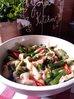 Foto resep Tumis Jamur Kacang Panjang