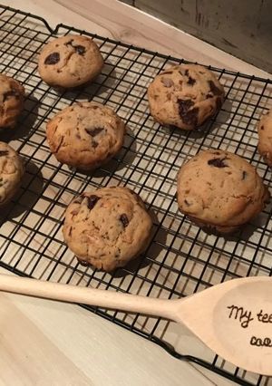 Une photo de Cookies chocolat-amandes effilées