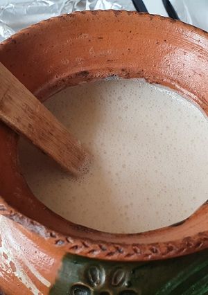 Una foto de Atole de plátano