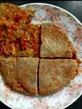 LEFTOVER BAINGAN BHARTA STUFF BAJRA ROTLA (stuffed Millet flour flatbread)