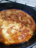 Tortilla de manzana quemada al Ron