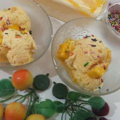 A picture of Mango icecream.