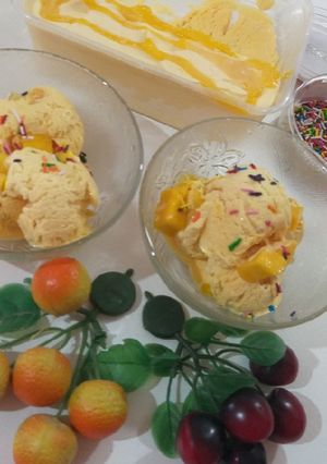 A picture of Mango icecream.