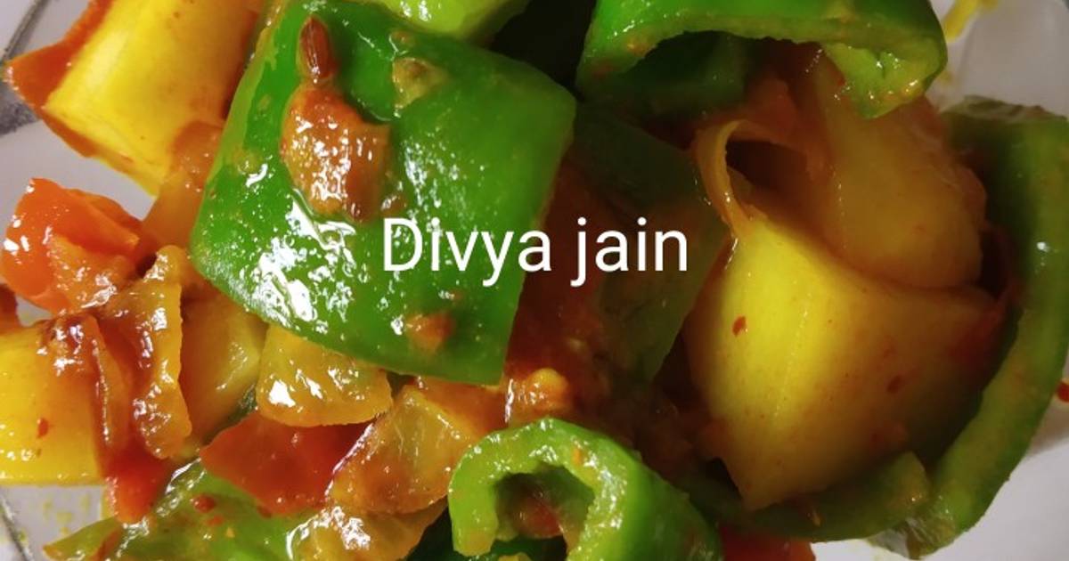 Aloo capsicum sabji Recipe by Divya Rajat Jain Cookpad