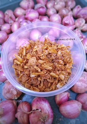 Foto resep Bawang Merah Goreng (cantik, kriuk, gak berminyak, tanpa tepung)