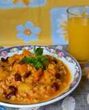 Guiso de arroz con cerdo y porotos colorados🥣