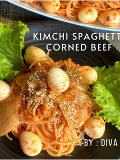 Foto resep Kimchi Spaghetti Corned Beef