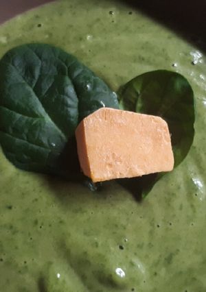 Spenótfőzelék édesburgonyával recept fotója