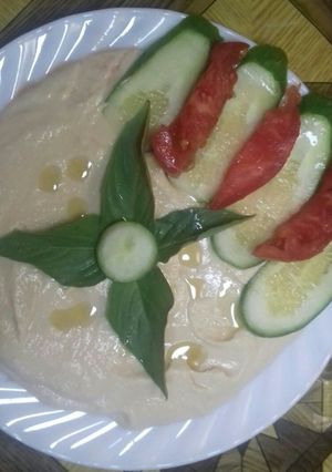صورة لوصفة حمص بطحينه
