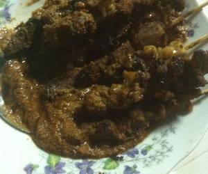 Resep mudah Sate kambing bumbu kacang sederhana Enak Sederhana