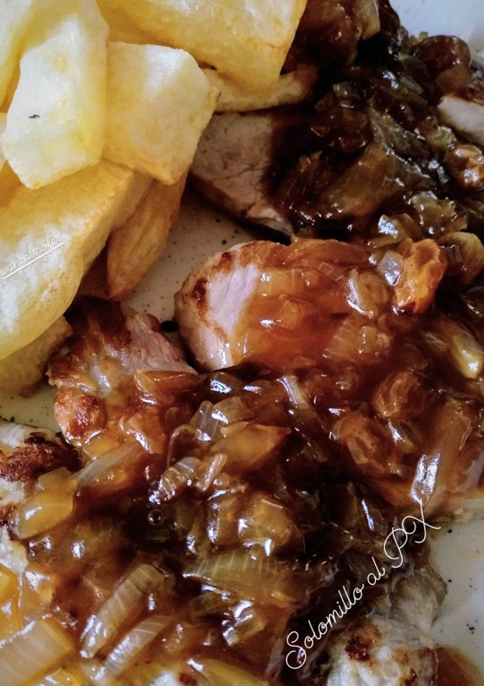 Una foto de Solomillo con salsa Pedro Ximénez