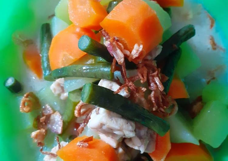 Bobor Labu Siam Wortel kacang panjang+tempe 😊