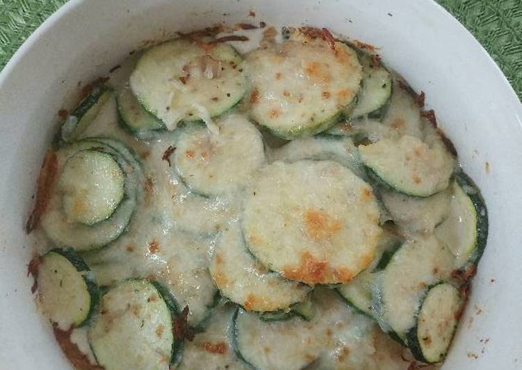 Simple Way to Make Yummy Zucchini Gratin (Low Carb)