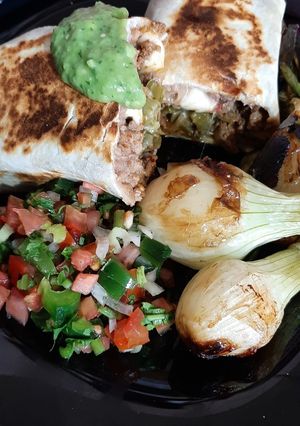 A picture of Steak and Longaniza Burritos.