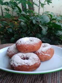 Foto resep Donat ubi ungu eggless