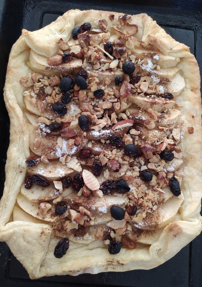 Una foto de Hojaldre express en tarta con manzanas