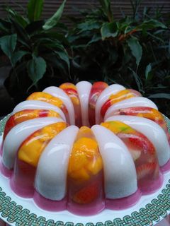 Foto resep Puding Santan Buah