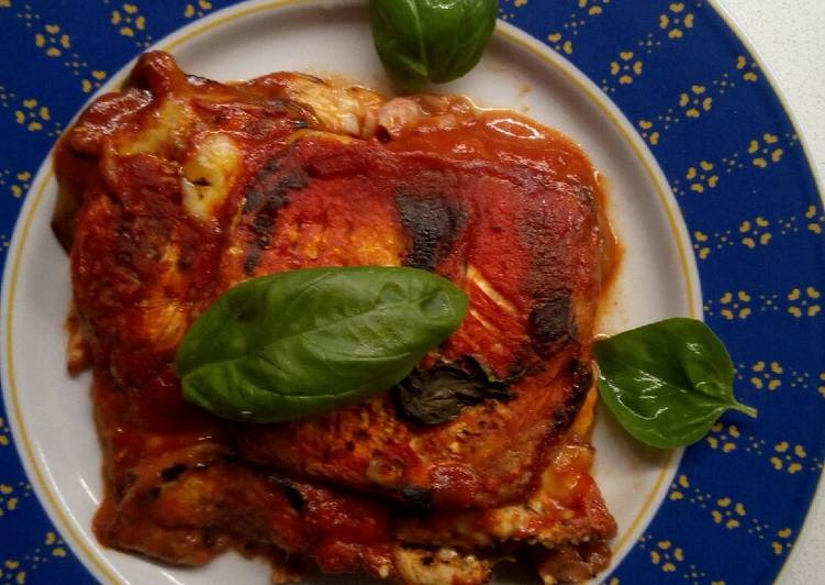 Ricetta veloce veloce timballo di melenzane arrostite e basilico