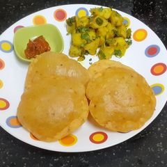 A picture of Puri - Bhaji.