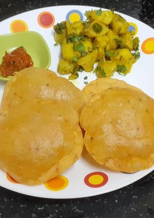 A picture of Puri - Bhaji.