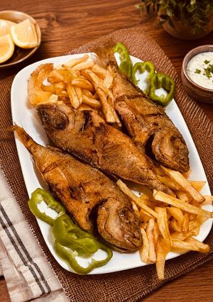 صورة لوصفة سمك دوراد مقلي