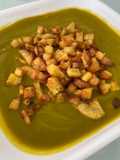 Crema de brócoli, zanahoria y espinaca