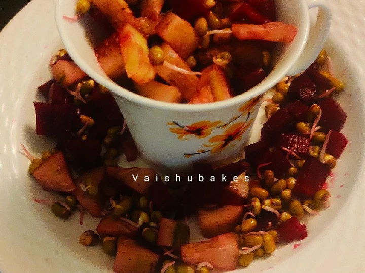 Easy Steps to Make|Recipe} Beet and Sprouts Salad cup the Tasteful