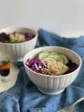 Buddha bowl de arroz, quinoa, lentejas, remolacha y mucho mas!
