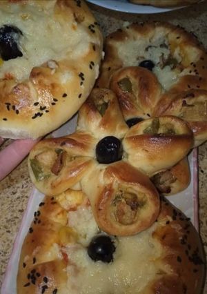 صورة لوصفة مملحات بعجينة واحدة 😋🌙🌙