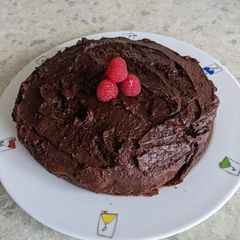 A picture of Chocolate Sponge with Fudgey Icing.