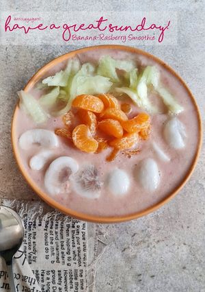 Foto resep Banana Rasberry Smoothie