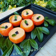 Creamy orange custard cups 🍊🍊 A picture of Creamy orange custard cups 🍊🍊.