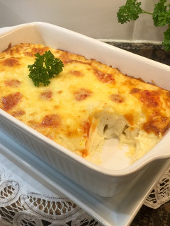 Una foto de Coliflor al horno con salsa bechamel a los 4 quesos