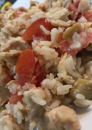 Una foto de Ensalada para los días de calorcito 🥗 (pollo y champiñón)