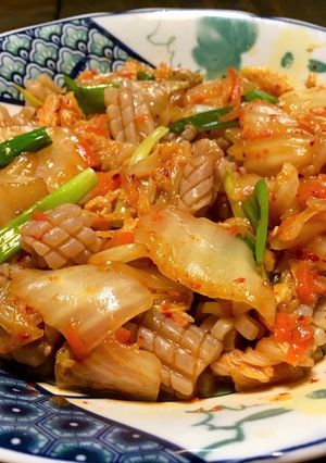 泡菜炒魷魚 的食譜成品照片
