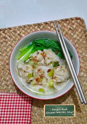 Foto resep Pangsit Kuah Homemade (Chicken Wonton Soup)