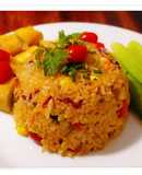 ข้าวผัดอเมริกัน เต้าหู้ทอด