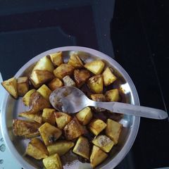 Aloo chaat A picture of Aloo chaat.