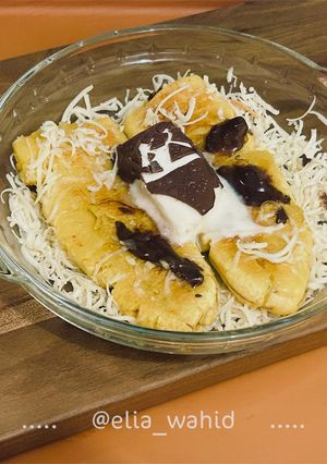 Foto resep Pisang Panggang Keju dengan Es Krim